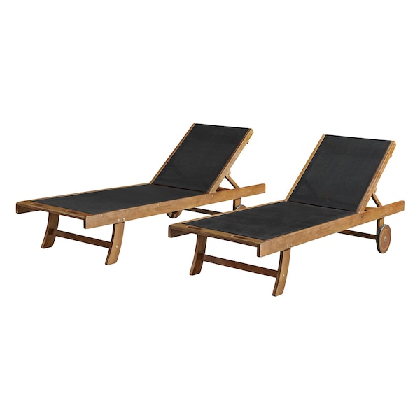 Alaterre Furniture Caspian Eucalyptus Wood Outdoor Lounge Chair with Mesh Seating, Set of 2 ANCP011EBO - main